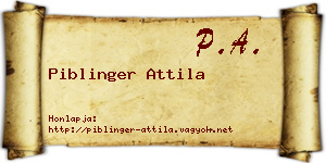 Piblinger Attila névjegykártya