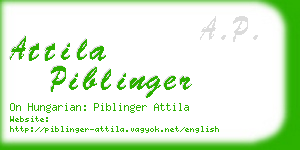 attila piblinger business card